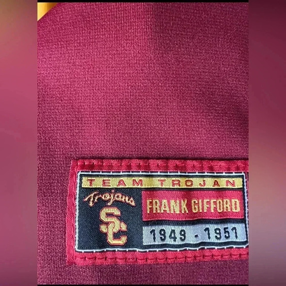 Nike Maroon and Yellow Long Sleeve Jersey - Picture 3 of 4